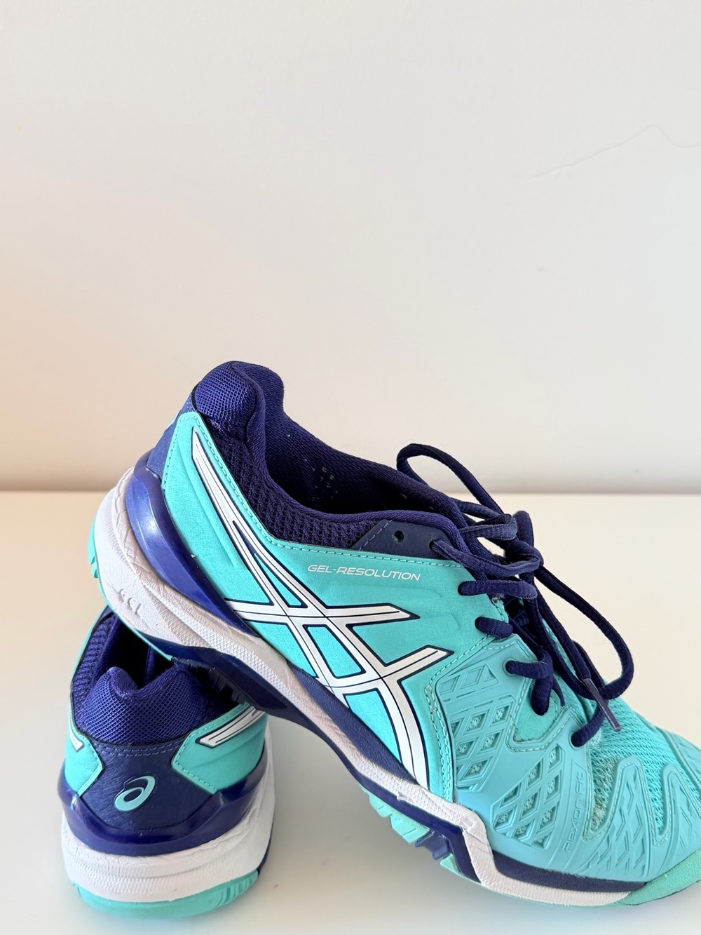 ASICS Gel Solution blue tennis shoes Size US 7 - Picture 4 of 12